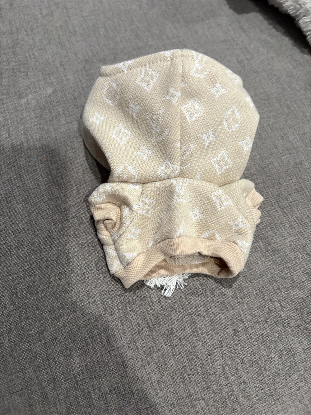 Labubu or Small Doll Beige LV Hoodie - Picture 2 of 2